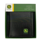 4012000-001 John Deere Pebble Grain Leather Tri-Fold Wallet Black