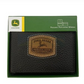 4054000-200 John Deere Brown Pebble Grain Leather Bi-Fold Wallet with Historic Trademark