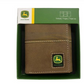 409500-210 John Deere Leather Tri-Fold Wallet Brown