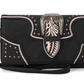 MW1282-W018BK Montana West USA Buckle collection Purse - Black