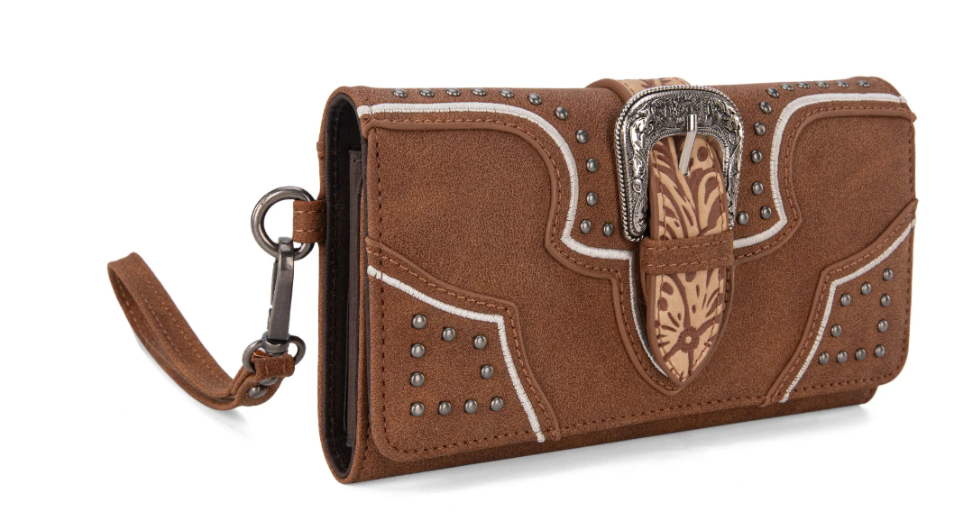 MW1282-W018BR Montana West USA Buckle collection Purse - Brown