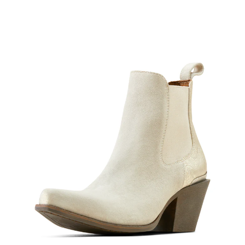 10051060 Ariat Women's Bradley Cloud White Suede/ Embossed Pearl