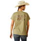 10048683 Ariat Women's Desert Scene T Shirt Oil Green