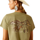 10048683 Ariat Women's Desert Scene T Shirt Oil Green