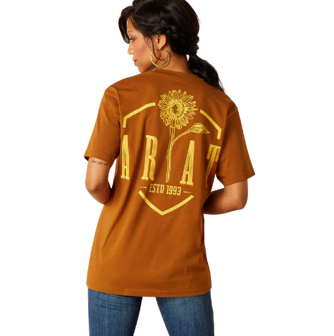 10048682 Ariat Women's Sunflower SS T-Shirt Rubber