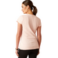 10048603 Ariat Women's Vertical Logo V Neck SS T-Shirt Blushing Rose