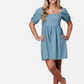 03-057-0594-4011 Roper Women's Solid Blue Dress