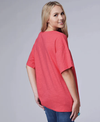 03-039-0513-4000 Roper Women's Collection SS Solid Tee Pink