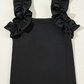 SW25611320 Women's Black Ruffle Top