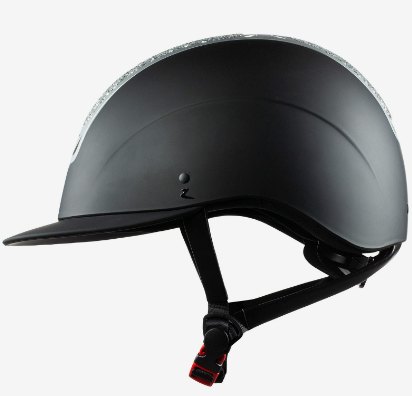 30065-BL/SI SALE Horze Apex Glitter Helmet Black & Silver