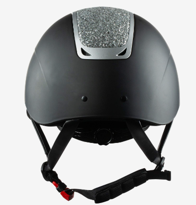 30065-BL/SI SALE Horze Apex Glitter Helmet Black & Silver