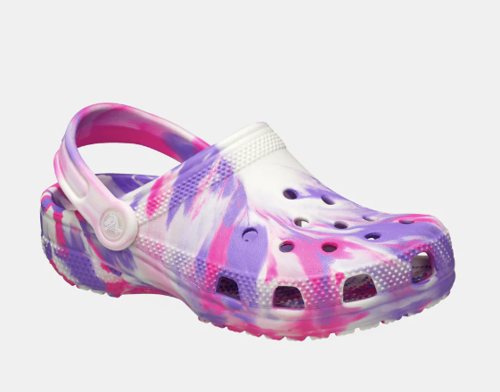 210718-6TX - 210720-6TX  CROCS Kids Clogs Glow Marbled Pink Crush/Multi