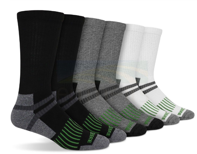 JD1181KHW10CAU John Deere Everyday Work Socks 5PK