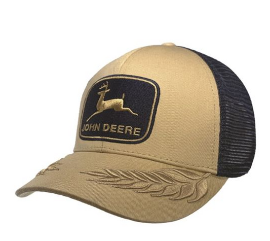 13080727NV00 John Deere Cap 3D Wheat/Navy