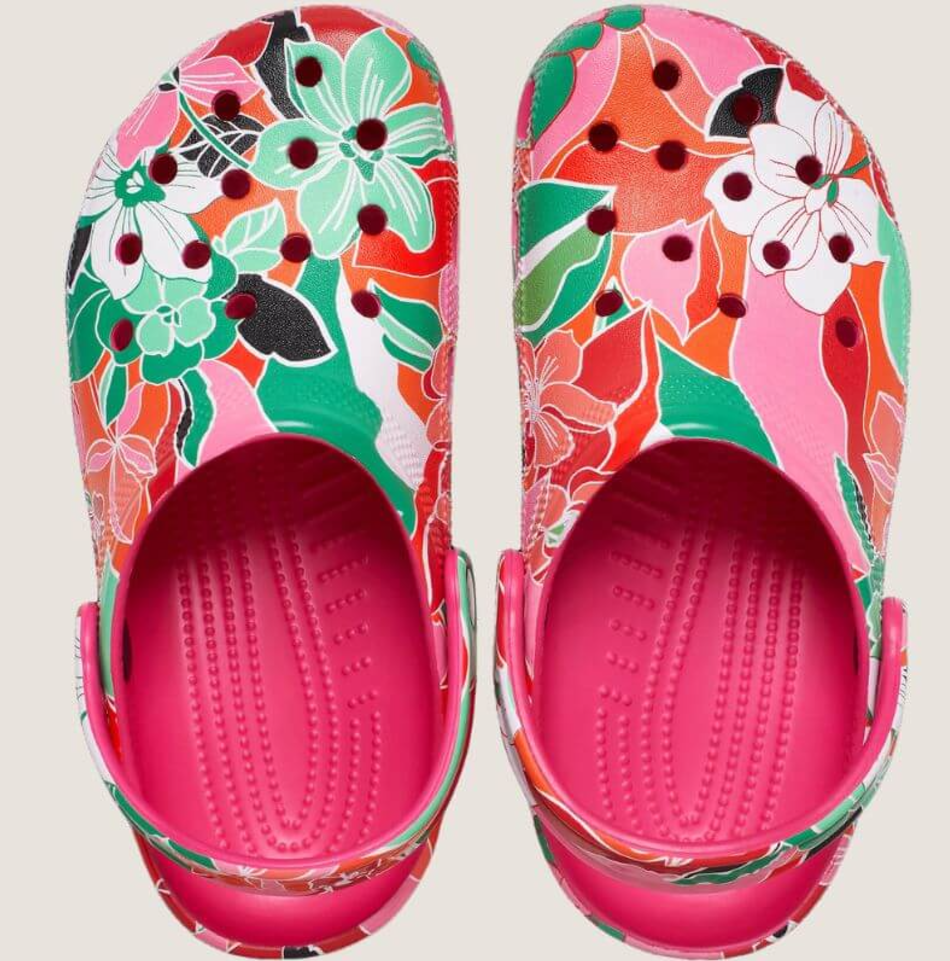 209839-6ZQ CROCS Classic Woodcut Floral Dragonfruit