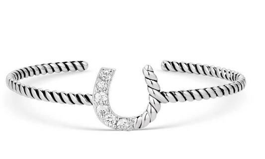 BC5969 Montana Silversmiths Roping Luck Cuff Bracelet