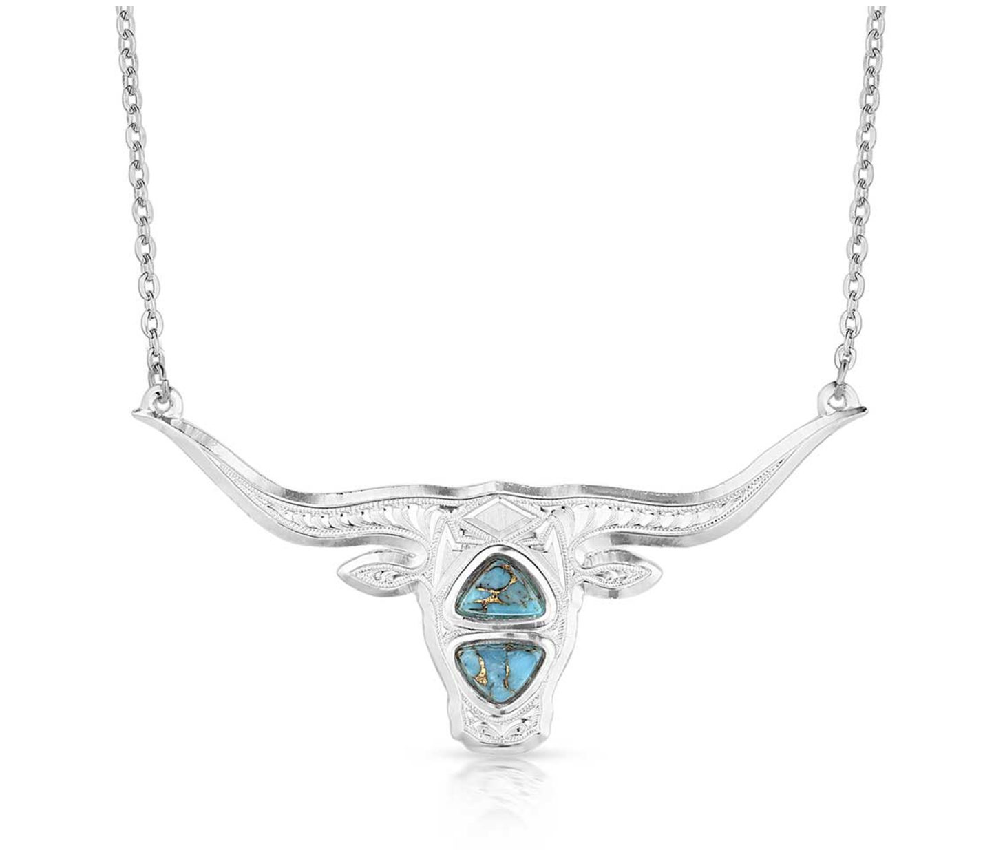 NC5765 Montana Silversmiths The Longhorn Turquoise Necklace