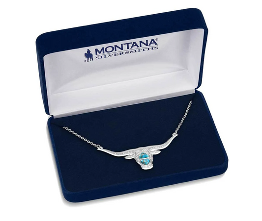 NC5765 Montana Silversmiths The Longhorn Turquoise Necklace