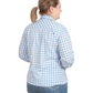 wwls2472 Just Country Women's Abbey Long Sleeve Full Button Print Work Shirt - Blue Check