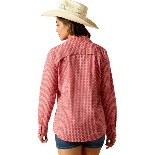 10051326 Ariat Women's Venttek LS Shirt Lyla Geo Stripe Print