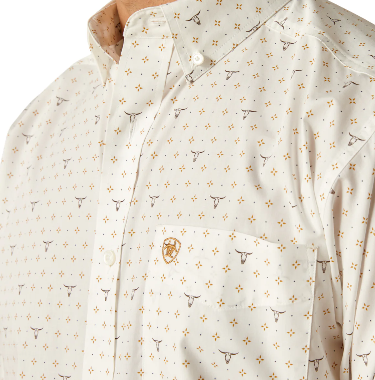 10051262 Ariat Men's Edmond Shirt LS White