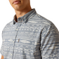 10051540 Ariat Men's Mack Modern SS Shirt Chambray Blue