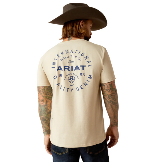 10052503 Ariat Men's Stamped Seal SS Tee Natural