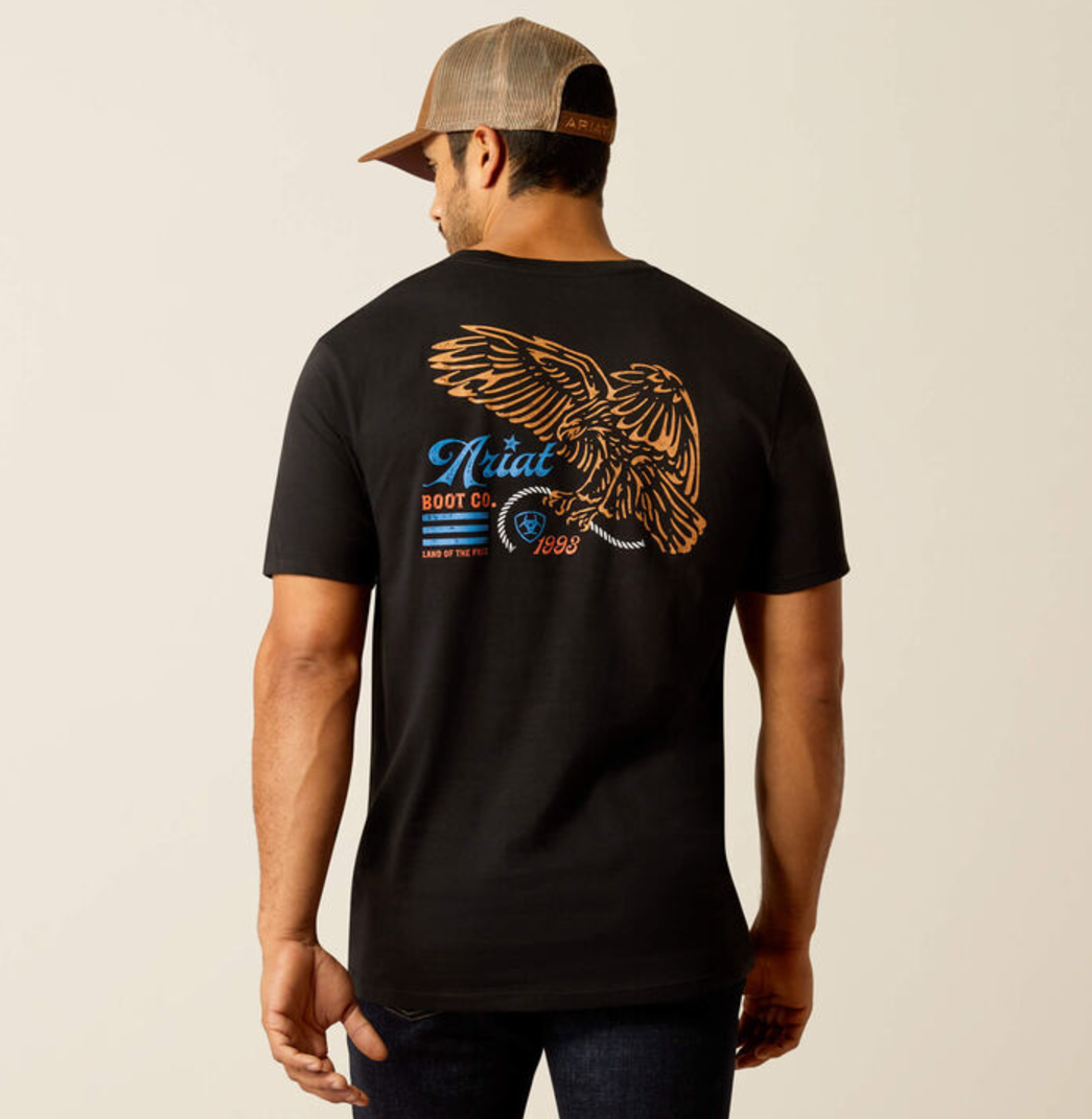 10052017 Ariat Men's Eagle Freedom SS Tee Black