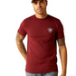 10052510 Ariat Men's Eagle and Snake SS Tee Crimson Black Heather