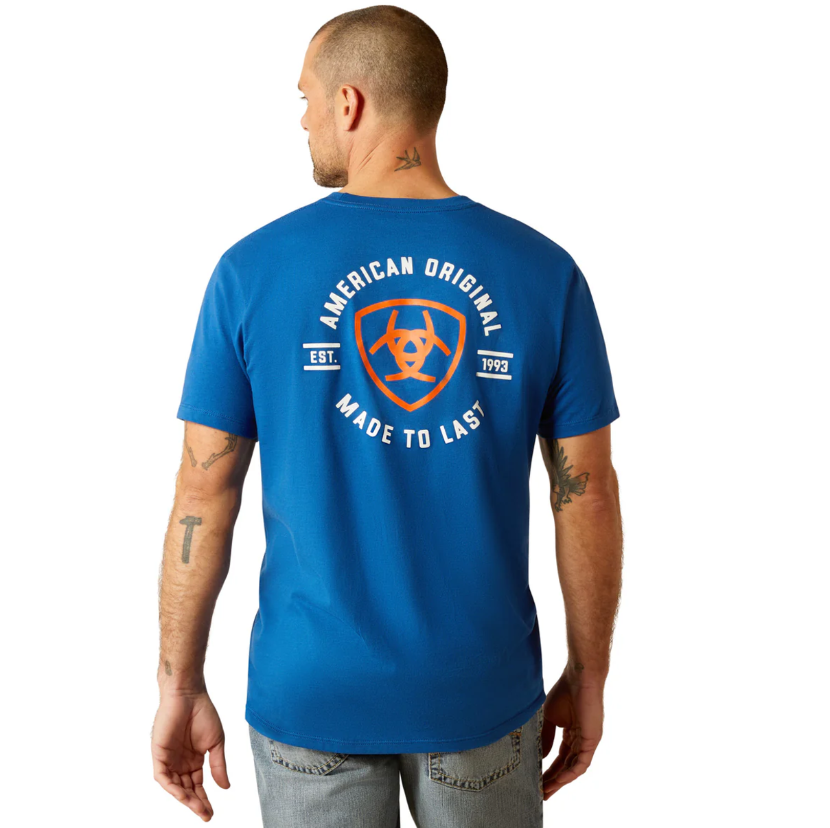 10052566 Ariat Men's MTL Circles SS Tee Royal Blue