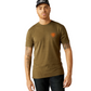 10052569 Ariat Men's Grain Flag SS Tee Military Heather