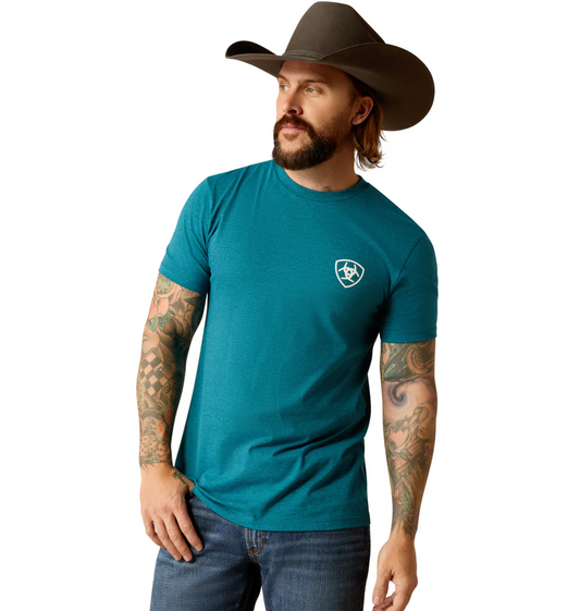 10052036 Ariat Men's Stacks SS Tee Black Heather