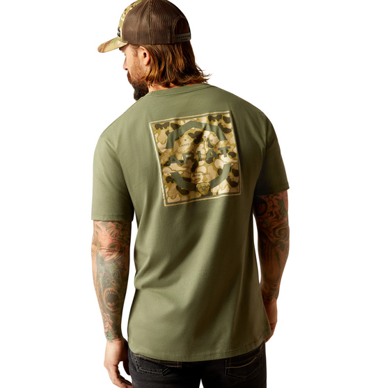 10052574 Ariat Men's Duck SS Tee Surplus Green