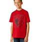 10052578 Ariat Boys Hold Your horses SS Tee Red