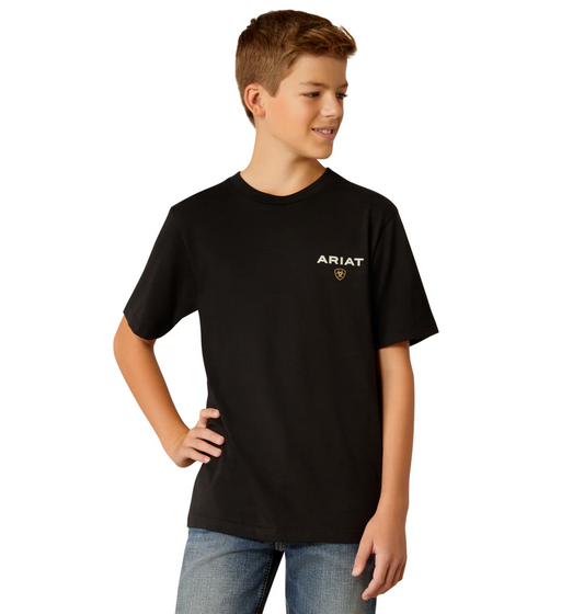 10052039 Ariat Boys American Rancher SS Tee Black