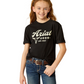 10052019 Ariat Girls Established Boot Co SS Tee Black