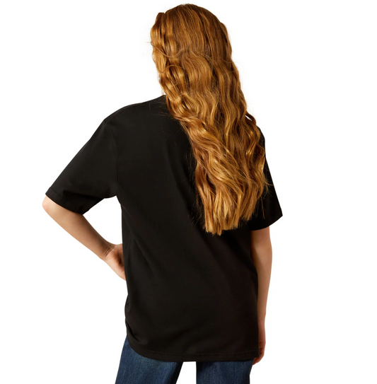 10052019 Ariat Girls Established Boot Co SS Tee Black