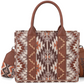 WG2213-8120S  Wrangler Southwest Art Print Tote Tan