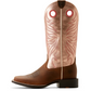 10053730 Ariat Women's Round Up Ryder Distressed Brown/ Golden Pink   C Width