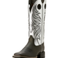 10053729 Ariat Women's Round Up Ryder Dark Brown/ Antique Silver   C Width