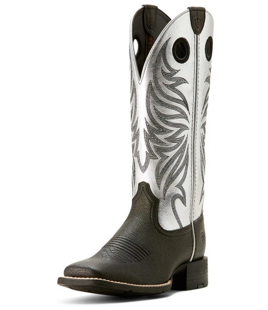 10053729 Ariat Women's Round Up Ryder Dark Brown/ Antique Silver   C Width