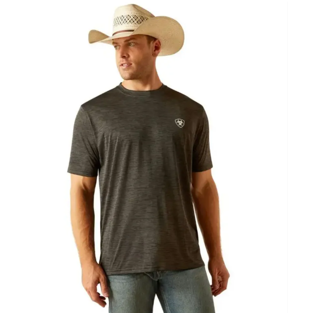 10051356 Ariat Men's Charger Crestline SS Tee Charcoal