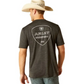 10051356 Ariat Men's Charger Crestline SS Tee Charcoal