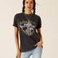 10051274 Ariat Women's Rolling Thunder SS Tee Black Acid Wash