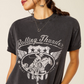 10051274 Ariat Women's Rolling Thunder SS Tee Black Acid Wash