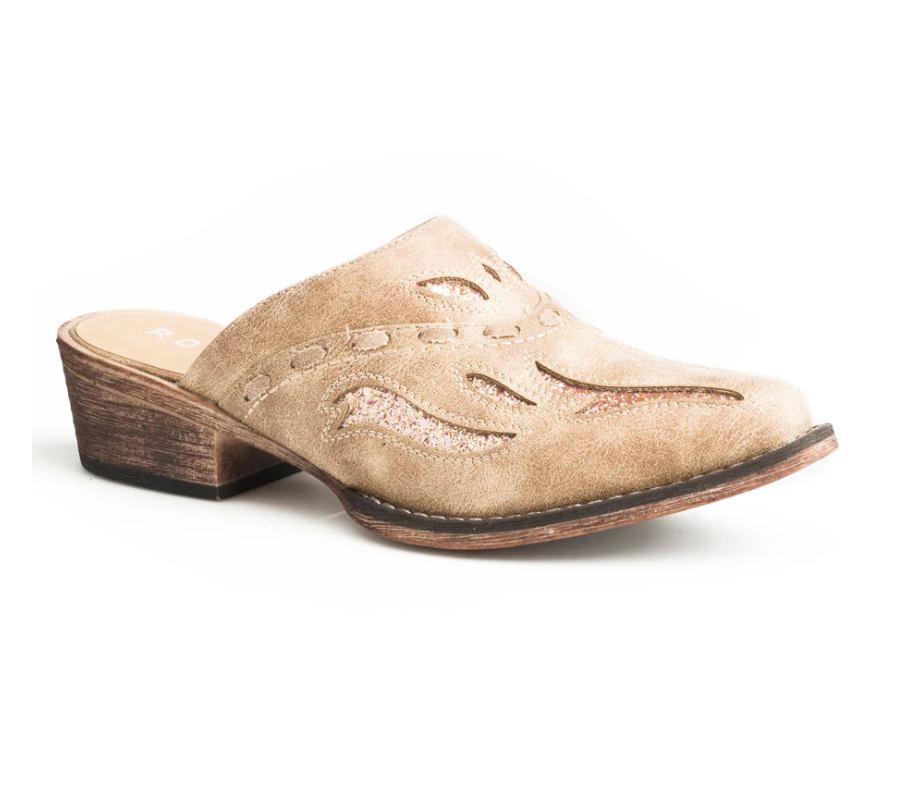 09-021-1564-2513 Roper Women's Beth Snip Toe Tan/ Glitter