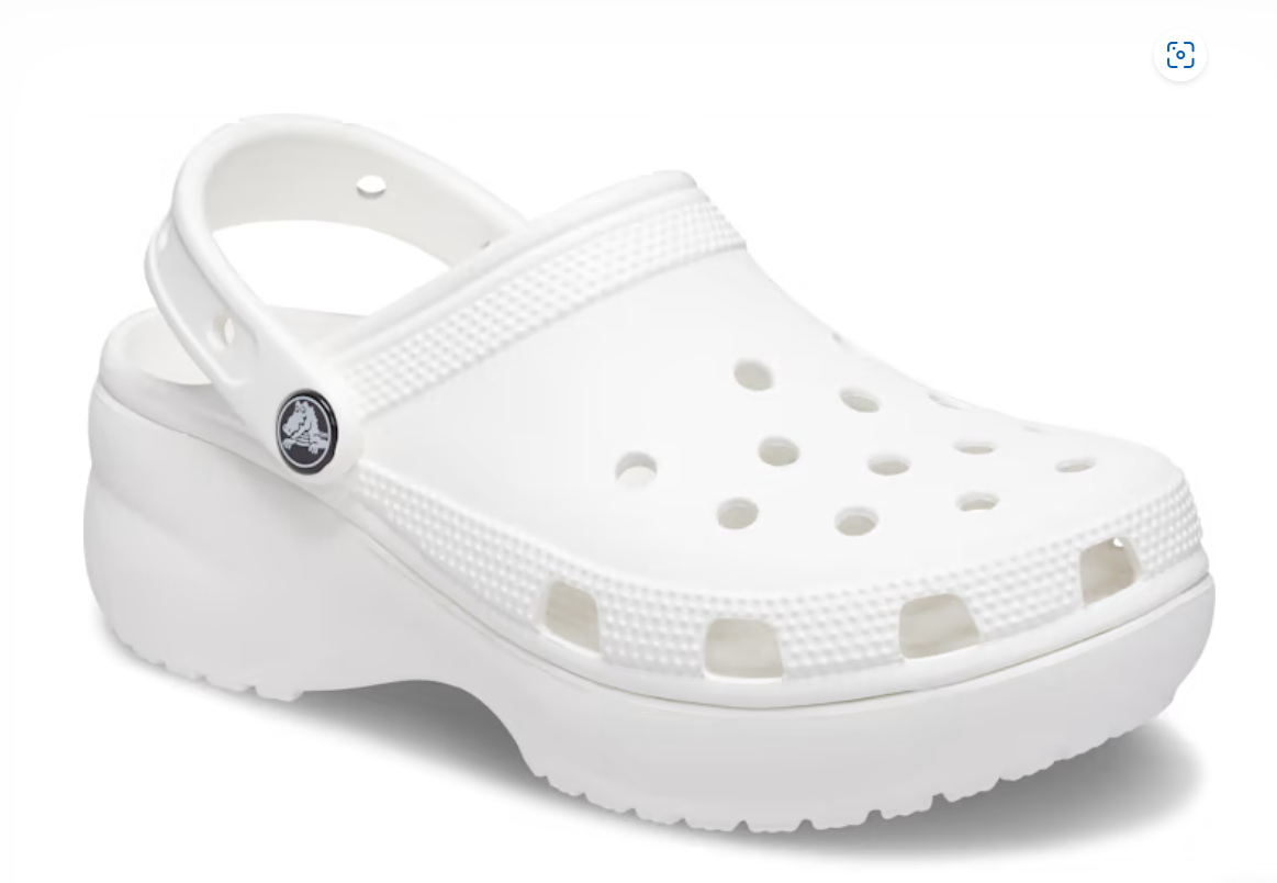 206750-100   CROCS Classic Platform Clog White