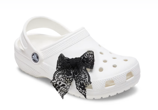 10013763    CROCS JIBBETZ  Black Lace bow