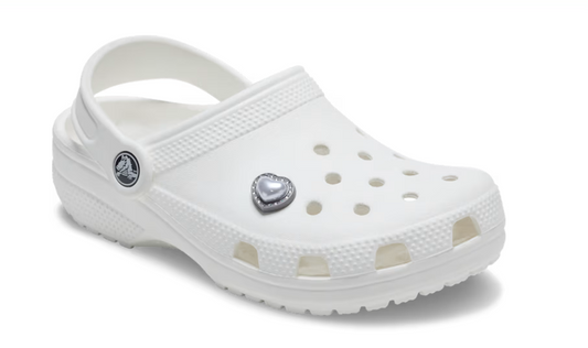 10013760   CROCS JIBBETZ  Silver Pearl and heart gem