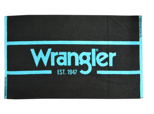 XCP1902TWL Wrangler Signature Towel Black/ Aqua